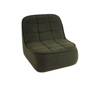 Chauffeuse bouclette texturée 1 place kaki L 93 x P 104 x H 85cm - Boni
