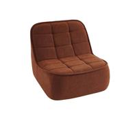 Chauffeuse bouclette texturée 1 place terracotta L 93 x P 104 x H 85cm - Boni