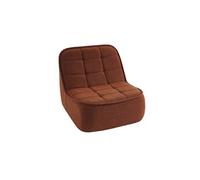 | Chauffeuse bouclette texturée 1 place terracotta L 93 x P 104 x H 85cm - Boni