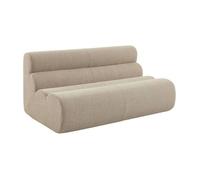 Chauffeuse bouclette texturée 2 places beige - Nova