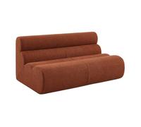 Chauffeuse bouclette texturée 2 places terracotta - Nova