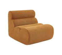 Chauffeuse bouclette texturée moutarde 1 place - L 81 x P 99 x H 75cm - Nova