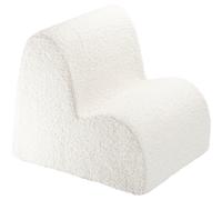 Fauteuil chaise enfant nuage - pouf en teddy cream white TU