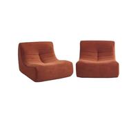 Alice's Garden swe hauffeuse Velours côtelé 2 Places Terracotta L 91 x P 105 x H 72 cm - SOKOL