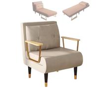 Chauffeuse Convertible 1 Place Chauffeuse 3 en 1 Lit Banquette avec Dossier Réglable en 6 Positions pour Invités Salon Maison Bureau, Charge 150 Kg, 3 Tailles(Off White,190 * 100 * 30cm)