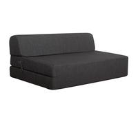 Chauffeuse convertible 2 places en mousse Noir - Terre de Nuit