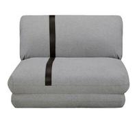 AltoBuy BASILUS - Chauffeuse Convertible Multipositions Tissu Gris Chiné avec Bande Noire