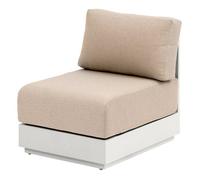 Chauffeuse de jardin ""Allure"" avoine aluminium et polyester - Hespéride