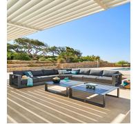 Chauffeuse de jardin ""Allure"" graphite en aluminium traité époxy - Hespéride