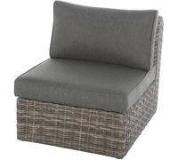 Chauffeuse de jardin MOORÉA Terre d'ombre Aluminium traité époxy, Résine tressée synthétique, Polyester Hespéride