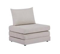 sweeek - Chauffeuse Matelas Convertible Beige Tissu Chenille 1 Place Fold