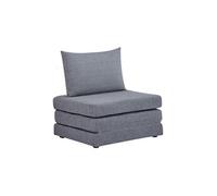 sweeek - Chauffeuse Matelas Convertible Gris Tissu Chenille 1 Place Fold