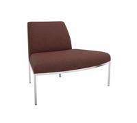 Chauffeuse modulable d'accueil Astro Twist tissu petit dossier convexe - Rouille