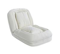 Chauffeuse Pliante en Velours Côtelé - Canape Lit - Dossier Reglable 5 Positions - avec 2 Coussins - Salon et Chambre - Blanc