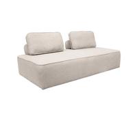 Chauffeuse pour canapé modulable tissu bouclette beige 2 places Bao. L 180 x P 90 x H 74cm