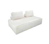 sweeek - Chauffeuse pour canapé modulable Tissu Bouclette crème 2 Places Bao. L 180 x P 90 x H 74cm