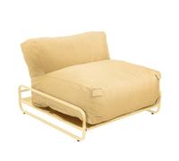 Chauffeuse pour salon de jardin modulable avec structure jaune clair - Mixi