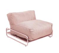 Chauffeuse pour salon de jardin modulable avec structure rose poudré Mixi, Oviala