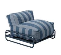 Chauffeuse rayée salon de jardin modulable et structure bleu pacific Mixi, Oviala