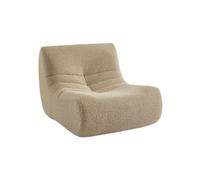 sweeek Chauffeuse tissu effet alpaca 1 place beige style contemporain L 91 x P 105 x H 72cm Beige