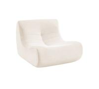 Chauffeuse velours côtelé 1 place crème L 91 x P 105 x H 72 cm - SOKOL