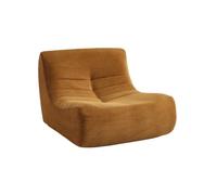 sweeek - Chauffeuse Velours côtelé 1 Place Moutarde L 91 x P 105 x H 72 cm - SOKOL