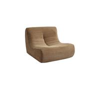 sweeek - Chauffeuse Velours côtelé 1 Place Taupe L 91 x P 105 x H 72 cm - SOKOL