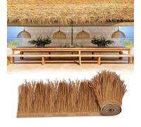 Chaume pour toiture,Toit de Chaume,Rouleau de Chaume en Palmier Toit en Paille de Style Mexicain Panneaux de Chaume Plastique PE,pour Tiki Bar Cottage Hutte De Patio(Color:A,Size:6m/19ft)