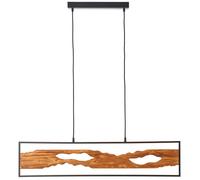 CHAUMONT Suspension noir/bois LED intégrée aluminium/métal/bois