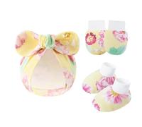 Chauques De Chapeaux Résistants Rayures Bratch Set Glants En Coton Respirant Avec Capuchons Capot 0-6m Pour Bébé Gants Chapeau Essentiel