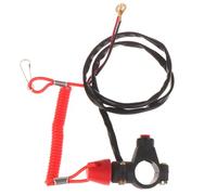 CHAURDH Interrupteur de Clignotant 7/8 Pouces 22mm Bouton Poussoir D'arrêt d'urgence pour Moto VTT Bateau Cordon d'attache Pièces Et Accessoires pour Moto