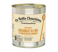 CHAURIENNE - Plat cuisiné cassoulet au confit d'oie LA BELLE | Savoureux et onctueux | À réchauffer | la boite de 840 g | LOT DE 3