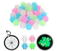 ChAusa 144 Pièces Perles Rayons Velo,Clip Rayon Vélo Coloré, Clicker à Rayons Réfléchissants pour Vélo,Vélo Plastique Perles,Décoration de Bicyclette pour la Décoration des Rayons de Vélo