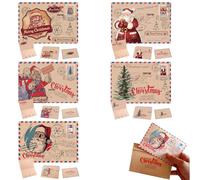 ChAusa 15er Set Coole Weihnachtskarte, Edle Santa Karten set Umschlägen, Klappkarten Christmas Cards Einladungskarten, für Schönsten Deine Weihnachtsgrüße an Familie Freunde