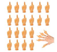 ChAusa 20 Pièces Mini Doigts Mains,Marionnettes à Doigt Mains,Marionnettes à Doigt d'honneur Mini Mains,Gel de Silice Marionnettes à Doigts pour la Fête de Jeu de Noël Magic Pets