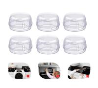 ChAusa 6 Pièces Couvre Sécurité pour Cuisinière,Boutons Protection Cuisinière, Couvre Bouton de Cuisinière, Protections Du Bouton Poêle pour Protection Serrures Bébé Cuisine Sécurité (Blanc)
