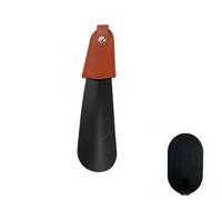 Chausse-pied à long manche, chausse-pied en acier inoxydable avec poignée en cuir, robuste et résistant au froid, adapté aux enfants qui apprennent à des chaussures de les(42cm)