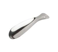 Chausse-pied en acier inoxydable, 18 cm, forme ergonomique avec trou de suspension, chausse-chaussures portable en métal pour les voyages, argenté (1)