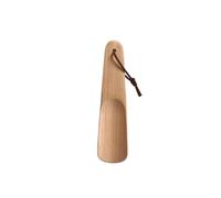 Chausse-pied en bois de hêtre, accessoire for chaussures, avec cordon en cuir for un rangement facile, ne prend pas de place, convient aussi bien aux hommes qu'aux femmes(26cm)