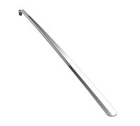 Chausse-pied en métal de 80 cm - Extra long - En acier inoxydable - Durable - Avec long manche et crochet, argenté, Taille unique