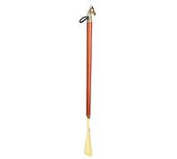 Chausse-Pied Long Tête De Cheval Chausse-Pied en Métal Lève-Chaussures Décoratif Aide-Chaussure avec Poignée en Hêtre Accessoires De Chaussures pour Homme Femme Personnes âgées(55cm-Brun)