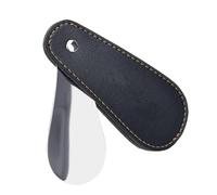 Chausse-pied portable - Petit chausse-pied de voyage avec housse en cuir synthétique | Cuillère à chaussures compacte pour hommes, femmes, outil d'assistance, baskets, mocassins