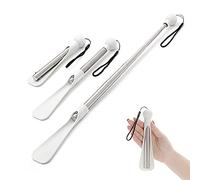 Chausse-pied rétractable extra long de 91,9 cm - Mini chausse-pied blanc réglable avec poignée confortable