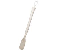 Chausse-pied Télescopique à Long Manche Blanc, Léger et Ergonomique | ABS et Pp, Bords Lisses, Ne Coupe Pas la Peau, Pratique en Voyage, pour Seniors et Femmes Enceintes