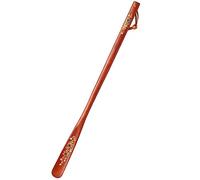 Chausse-Pieds Chausse-Pied À Long Manche en Bois Massif, Cuillère À Chaussures De Maternité avec Lanière en Cuir, Lève-Chaussures De Voyage Pratique De Petite Taille (Color : Red Brown, S : 27.5in)