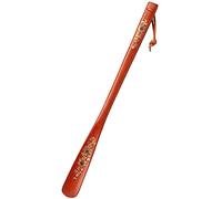 Chausse-Pieds Chausse-Pied À Long Manche en Bois Massif, Cuillère À Chaussures De Maternité avec Lanière en Cuir, Lève-Chaussures De Voyage Pratique De Petite Taille (Color : Red Brown, S : 21.2in)