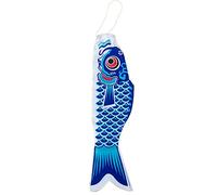 Chaussette À Vent Carpe Koi Nobori Style Japonais Chaussette À Vent Colorée Koinobori Poisson Anime Carpe Le Cerf-volant Drapeaux Drapeau Décoration Suspendue(Blue,150cm)