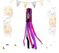 Chaussette à vent d'Halloween - 39 pouces fantôme chaussettes à vent fantômes décorations | Chaussettes de vent avec cordon | Pas d'assemblage requis pour les barres de lawns maisons hantées