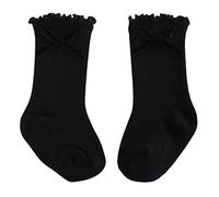 Chaussette Antiderapante Bebe - Bébé Tout-Petits Garçons Filles Fond Mou Chaussures Enfant en Bas Âge Princesse De Sol pour Enfants Enfants (Black M Infant)