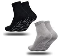 Chaussette Antidérapante Homme Femme 2Paires Anti Glisse Chaussettes Antidérapantes,Chaussette de Yoga Antiderapante,Chaussettes Anti Derapant de Sport pour Trampoline Pilates Interieur Hôpital